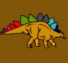 Dibujo Stegosaurus pintado por franqui