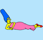Dibujo Marge pintado por awer