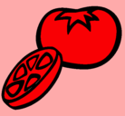 Dibujo Tomate pintado por trtryughn