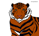 Dibujo Tigre pintado por palmdan