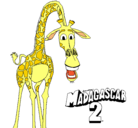 Dibujo Madagascar 2 Melman pintado por yeison