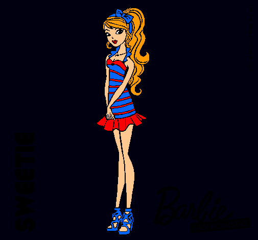 Dibujo Barbie Fashionista 6 pintado por mariaojosverdes