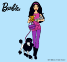 Dibujo Barbie con sus mascotas pintado por Amadix