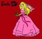 Dibujo Barbie vestida de novia pintado por Eka-Katy