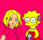 Dibujo Sakura y Lisa pintado por dharlyng