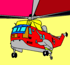 Dibujo Helicóptero al rescate pintado por AMLEC