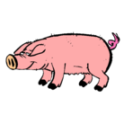 Dibujo Cerdo con pezuñas negras pintado por katjak