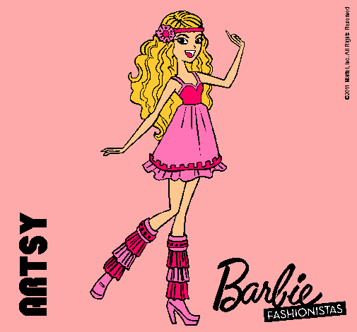 Dibujo Barbie Fashionista 1 pintado por Ester