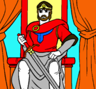 Dibujo Caballero rey pintado por daniel99