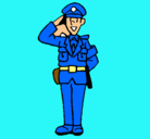 Dibujo Policía saludando pintado por rulyyyyyy