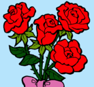 Dibujo Ramo de rosas pintado por draculaura3232