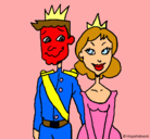 Dibujo Príncipe y princesa pintado por laracier