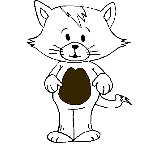 Dibujo Gato con flequillo pintado por giomary