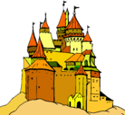 Dibujo Castillo medieval pintado por chiris