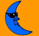 Dibujo Luna con gafas de sol pintado por jotapetrov