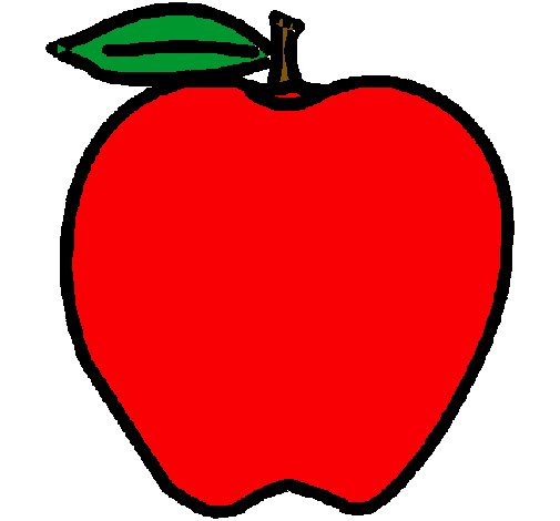 Dibujo manzana pintado por palmdan