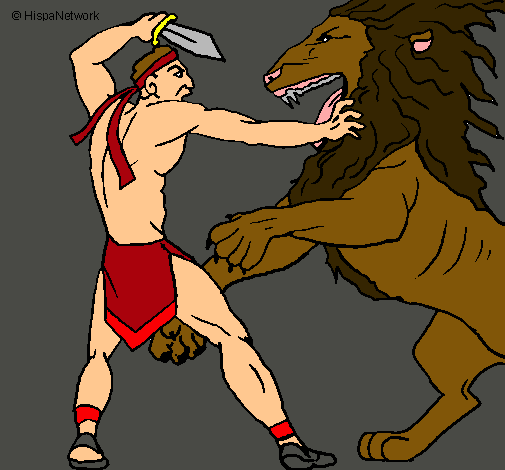 Gladiador contra león