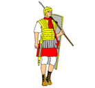 Dibujo Soldado romano pintado por toto123