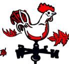 Dibujo Veletas y gallo pintado por morena06