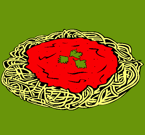 Dibujo Espaguetis con queso pintado por misspeke