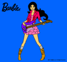Dibujo Barbie guitarrista pintado por chispitas