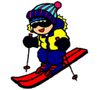 Dibujo Niño esquiando pintado por prruca13