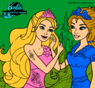 Dibujo Barbie se despiede de la reina sirena pintado por lurdes22