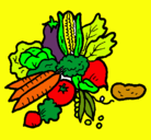 Dibujo verduras pintado por nayeliu
