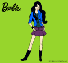 Dibujo Barbie juvenil pintado por black