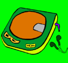 Dibujo Discman pintado por jrfuygotfyfh