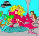 Dibujo Barbie con sirenas pintado por ana132543545