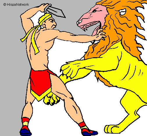 Gladiador contra león