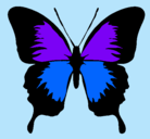 Dibujo Mariposa con alas negras pintado por MARICEL