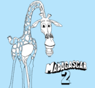 Dibujo Madagascar 2 Melman pintado por dieguii