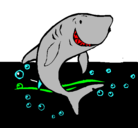 Dibujo Tiburón pintado por tibonblanco2