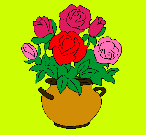 Dibujo Jarrón de flores pintado por Bryna