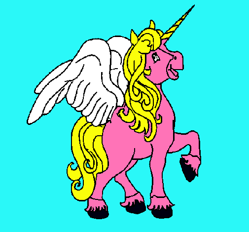 Unicornio con alas