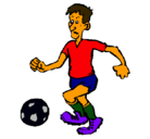 Dibujo Jugador de fútbol pintado por jugador