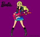 Dibujo Barbie guitarrista pintado por Luuuuu