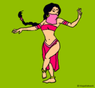 Dibujo Princesa mora bailando pintado por Arabe
