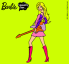 Dibujo Barbie la rockera pintado por Trufitas