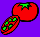 Dibujo Tomate pintado por carolinaaaaa