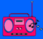 Dibujo Radio cassette 2 pintado por helia