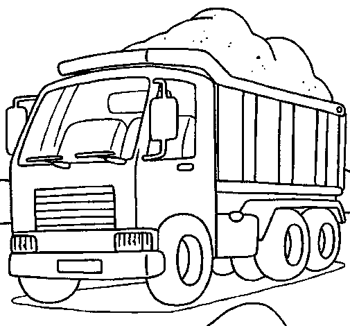 Dibujo Camión de carga pintado por errante