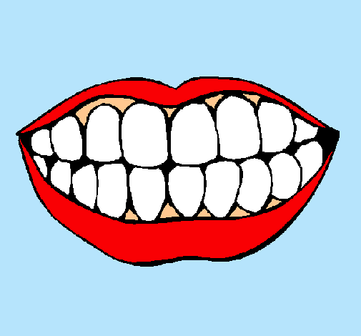 Dibujo Boca y dientes pintado por ludmilita