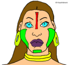Dibujo Mujer maya pintado por mpvs
