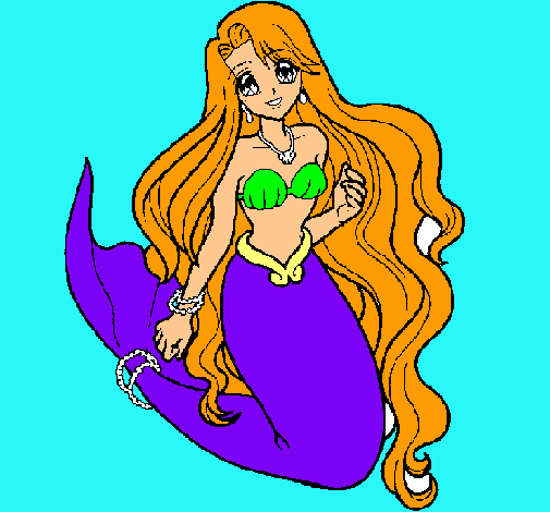 Dibujo Sirenita pintado por moni_monk