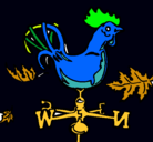 Dibujo Veletas y gallo pintado por kjkjkj