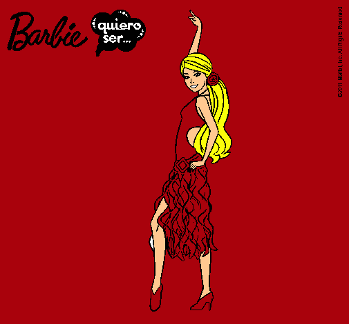 Dibujo Barbie flamenca pintado por ana132543545