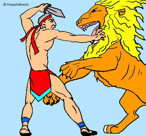 Gladiador contra león